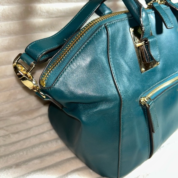 Henri Bendel Deep Teal Satchel - Picture 5 of 13